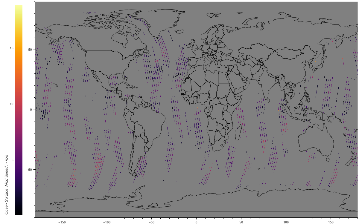 Ocean Surface Wind Speed 2026.06.01 - 2026.06.30