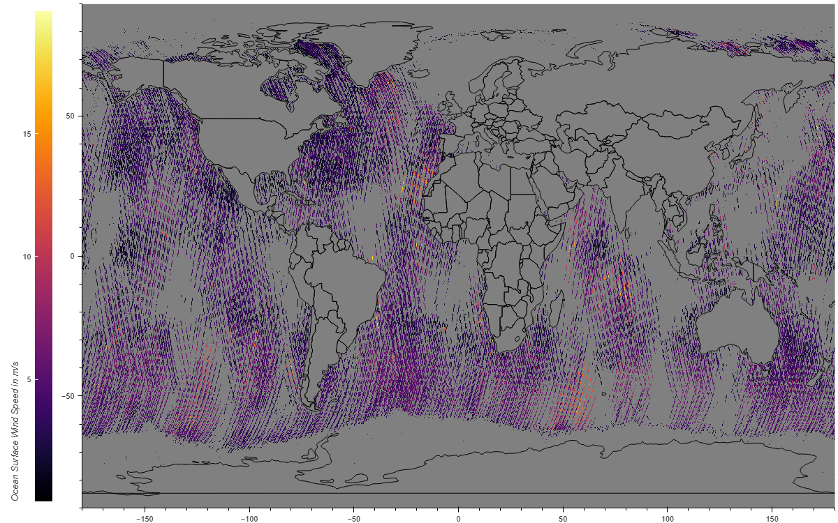 Ocean Surface Wind Speed 2026.08.01 - 2026.08.31